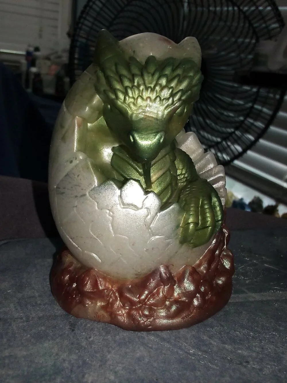 Handmade Dragon Hatching from Egg Statue